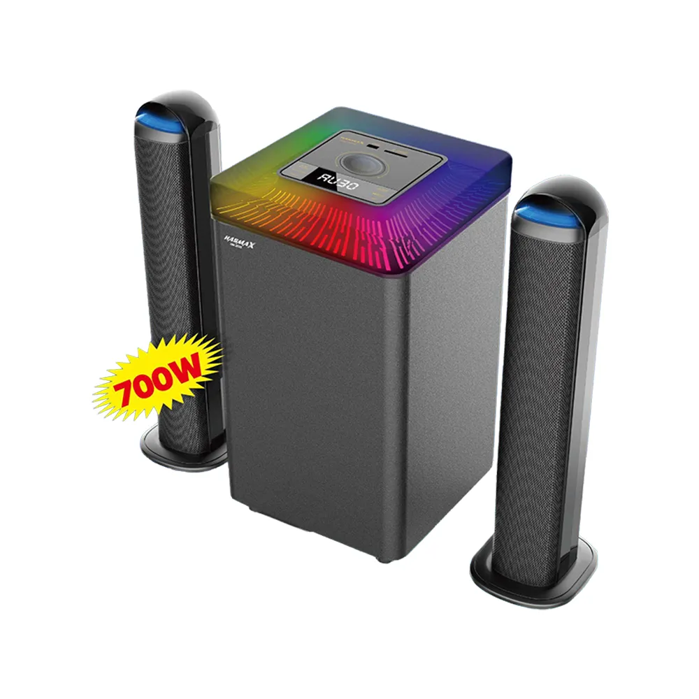 Ensemble home-cinéma 2.1 Hasmax 700 W éclairage RGB